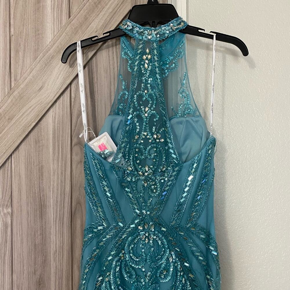 NWT Ellie Wilde by Mon Cherie style EW117099 turquoise 8 - Picture 11 of 13